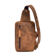 Vintage Leather Sling Bag Flap Style | Hunter Tan