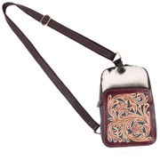 Sierra Cowhide Crossbody Bag | Hardwax Brown