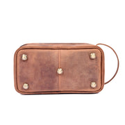 Vintage Leather Toiletry Bag | Rustic Brown