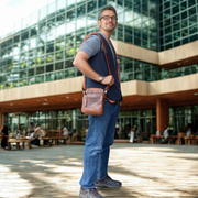 Leather Shoulder Bag – Cognac | Compact Crossbody Satchel