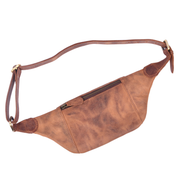 Vintage Leather Waist & Sling Bag | Rustic Brown