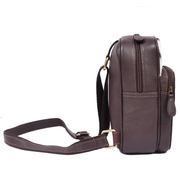 Sierra Cowhide Crossbody Bag | Hardwax Brown