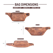 Vintage Leather Waist & Sling Bag | Rustic Brown