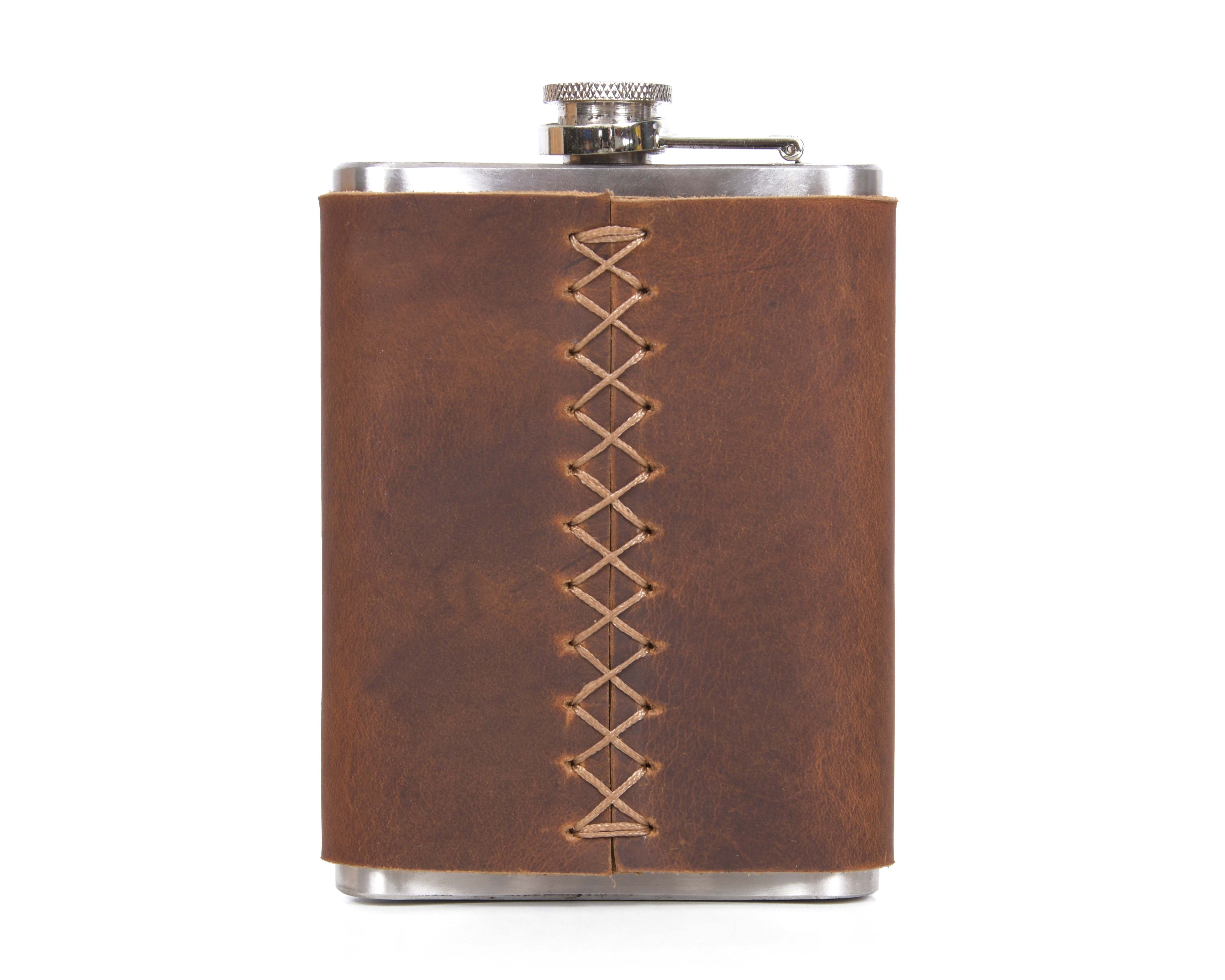 Leather Wine Flask Cover