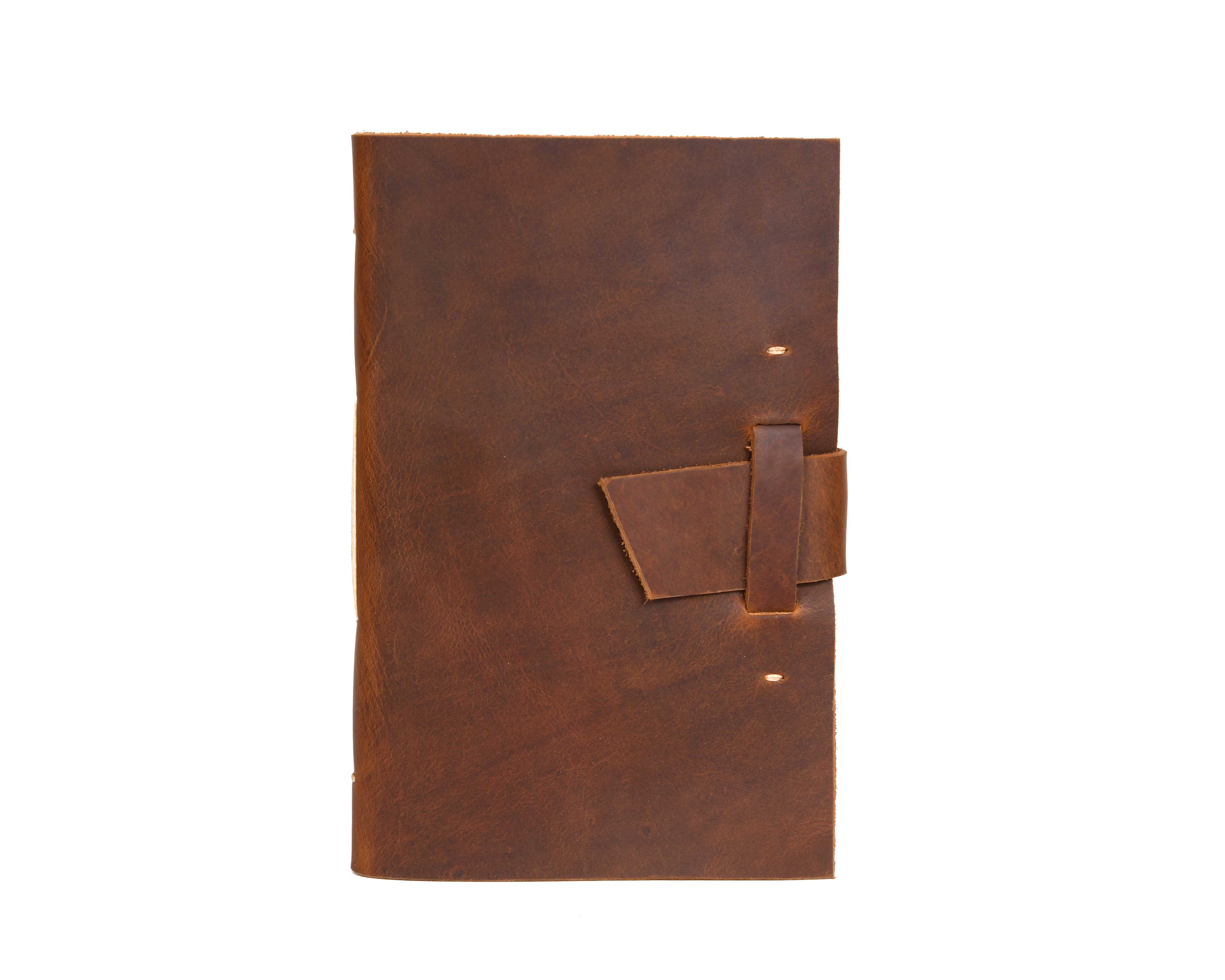 Genuine Top Grain Leather Sketchbook (8.5" X 5.5", 96 Pages)