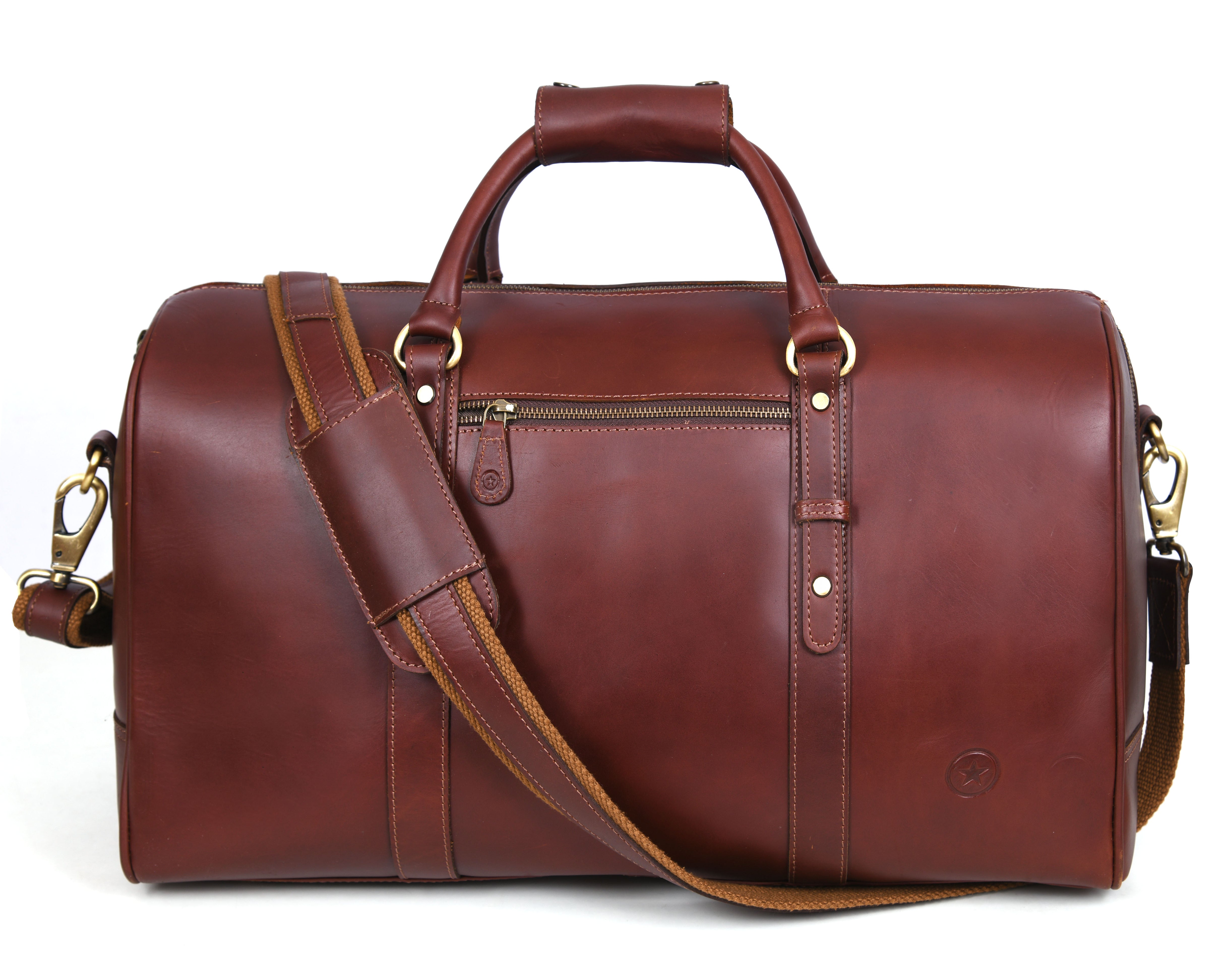 Leather Travel Duffle Bag