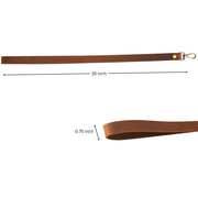 Genuine Top-Grain Leather Lanyard – Vintage Brass Clip