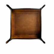 Tolredo Handcrafted Leather Valet Tray – Rich Brown