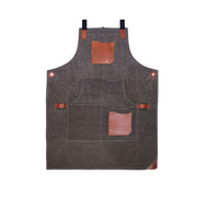 Fremont Heavy-Duty Leather Canvas Apron for Work & Craft