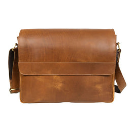 Hudson Leather Messenger Bag - Desert Tan