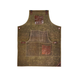 Durable Leather Canvas Apron – European Cowhide Blend