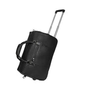 Leather Trolley Bag with Wheels & Ample Storage