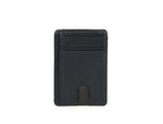 Peoria Leather RFID Blocking Minimalist Wallets - Raven Black