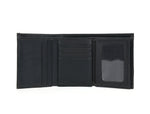 Osuna Leather RFID Blocking Trifold Stylish Wallet - Raven Black