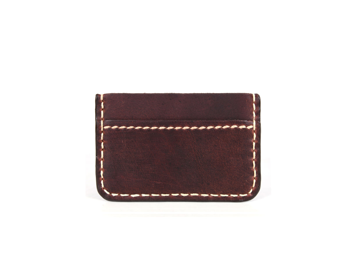Indiana Leather RFID Blocking Pouch Wallet - Walnut Brown