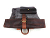 Trenton Leather Canvas Travel Backpack - Anchor Grey