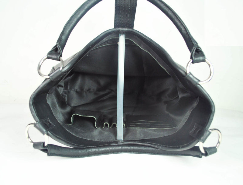 Revelstoke Leather Handbag - Raven Black