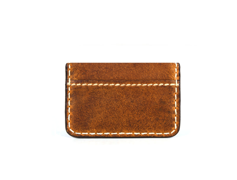 Spokane Leather RFID Blocking Pouch Wallet - Walnut Brown