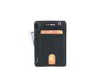 Peoria Leather RFID Blocking Minimalist Wallets - Raven Black