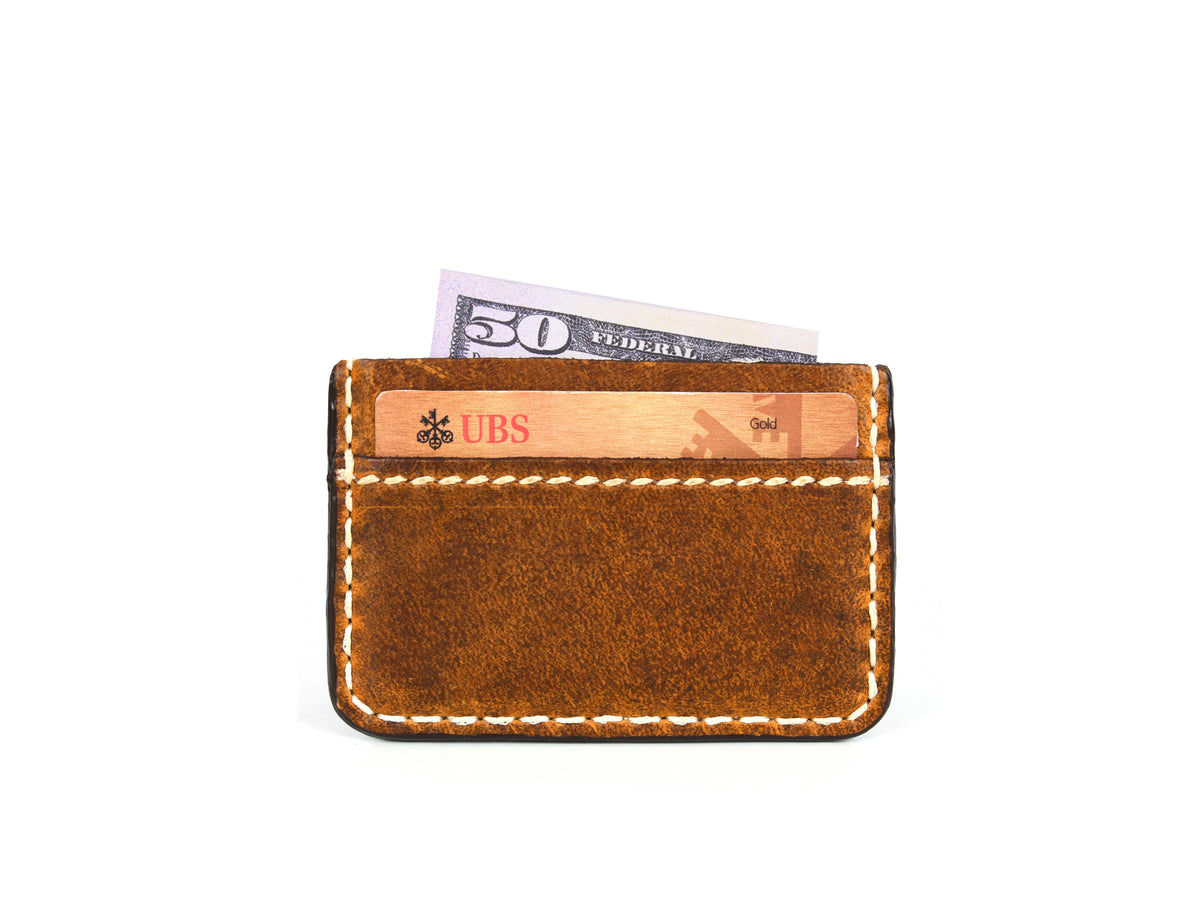 Spokane Leather RFID Blocking Pouch Wallet - Walnut Brown