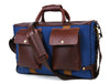 Salinas Leather Canvas Travel Bag -  Persian Blue