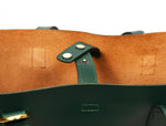 Leather Tall Tote HandBag - Stressed Brown