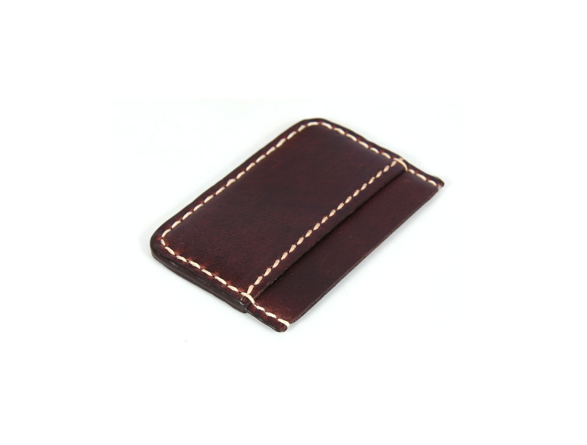 Indiana Leather RFID Blocking Pouch Wallet - Walnut Brown