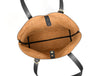 Leather Tall Tote HandBag - Stressed Brown