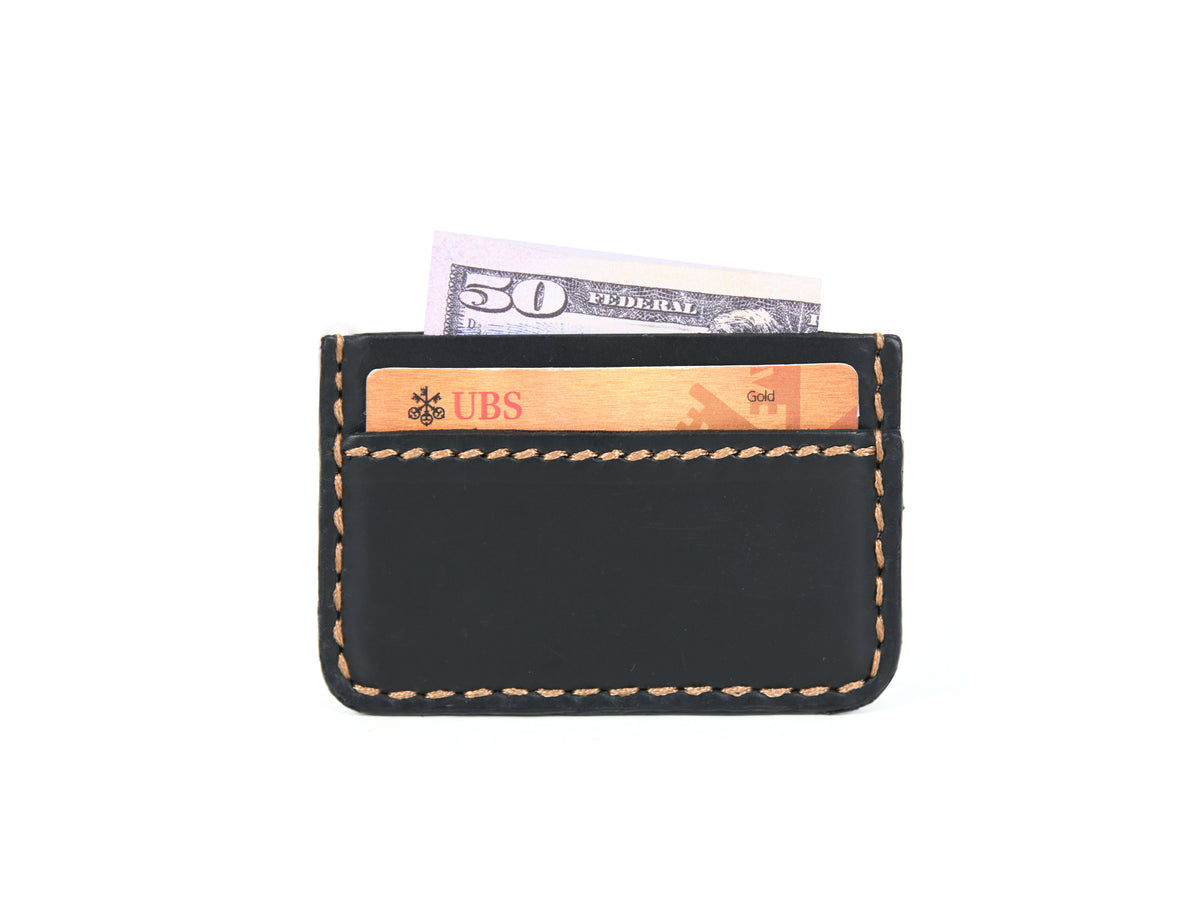 Georgia Leather RFID Blocking Pouch Wallet - Raven Black