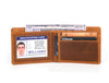 Arizona Leather RFID Blocking Mens Wallet - Caramel Brown