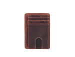 Tacoma Leather RFID Blocking Minimalist Wallets - Walnut Brown
