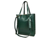 Leather Tall Tote HandBag - Stressed Brown