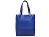 Leather Tall Tote - Persian Blue