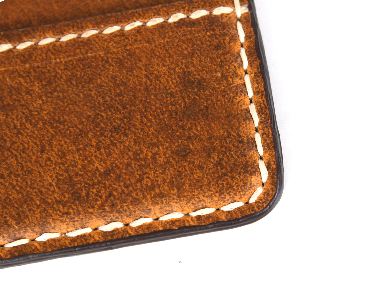 Spokane Leather RFID Blocking Pouch Wallet - Walnut Brown