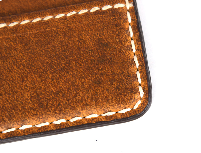Spokane Leather RFID Blocking Pouch Wallet - Walnut Brown