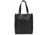 Leather Tall Tote HandBag - Stressed Brown