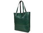 Leather Tall Tote HandBag - Stressed Brown
