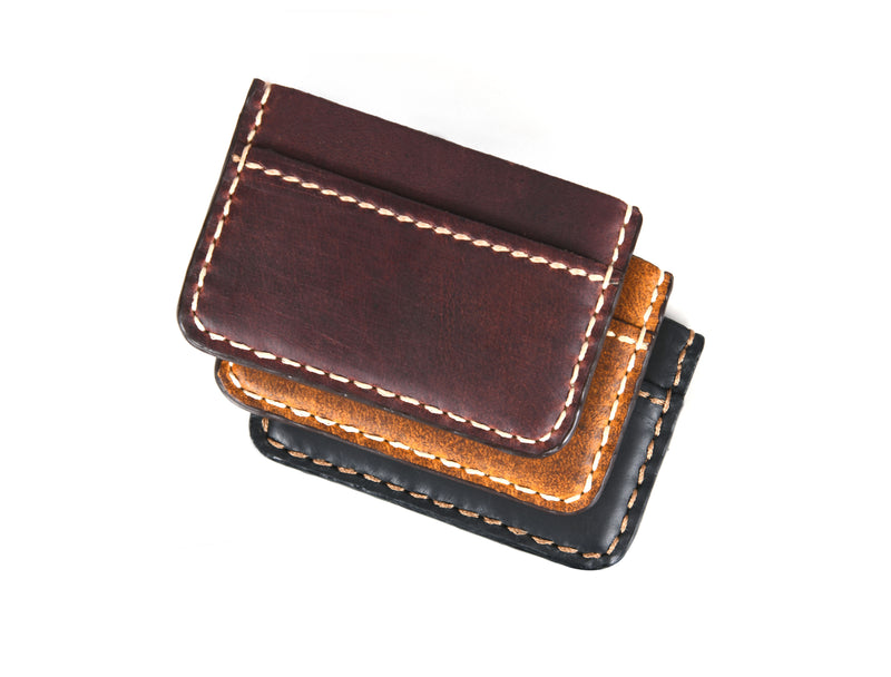 Spokane Leather RFID Blocking Pouch Wallet - Walnut Brown