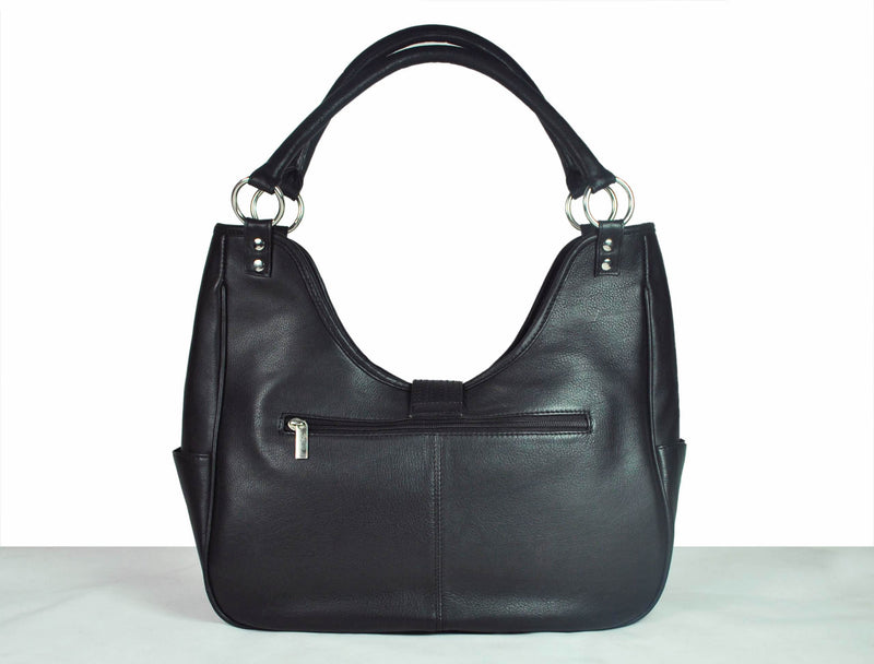 Revelstoke Leather Handbag - Raven Black
