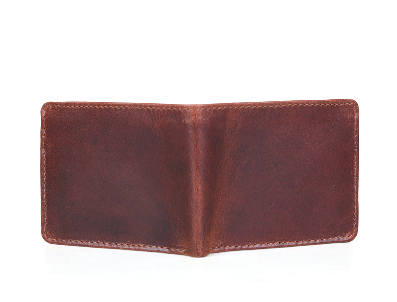 Tolredo Leather Rfid Blocking Mens Wallet - Walnut Brown