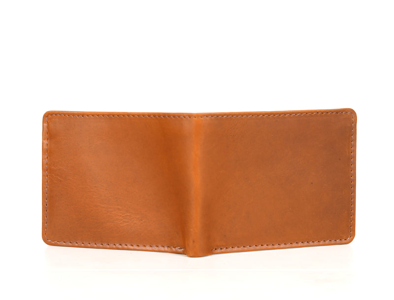 Arizona Leather RFID Blocking Mens Wallet - Caramel Brown