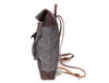 Trenton Leather Canvas Travel Backpack - Anchor Grey