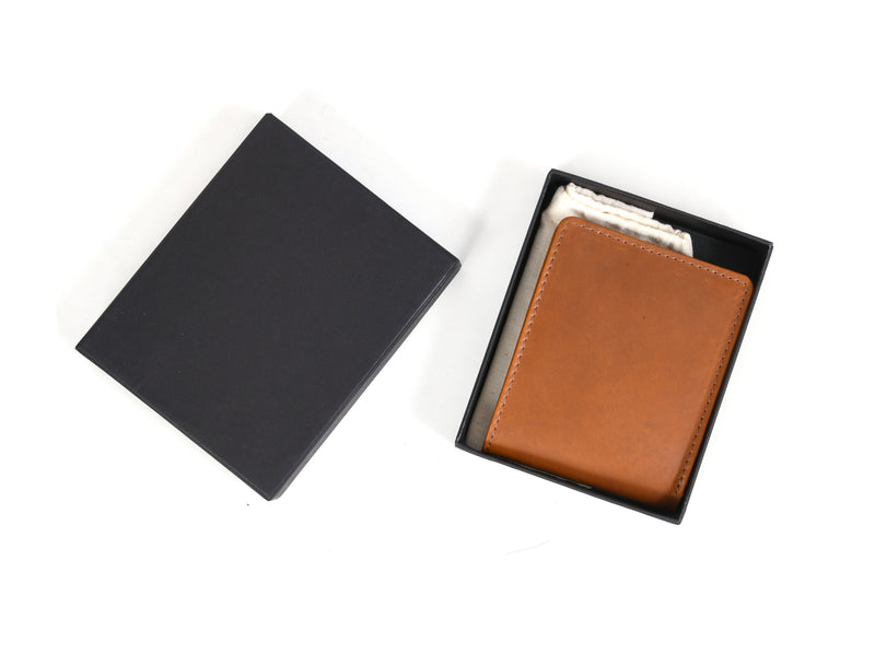 Arizona Leather RFID Blocking Mens Wallet - Caramel Brown