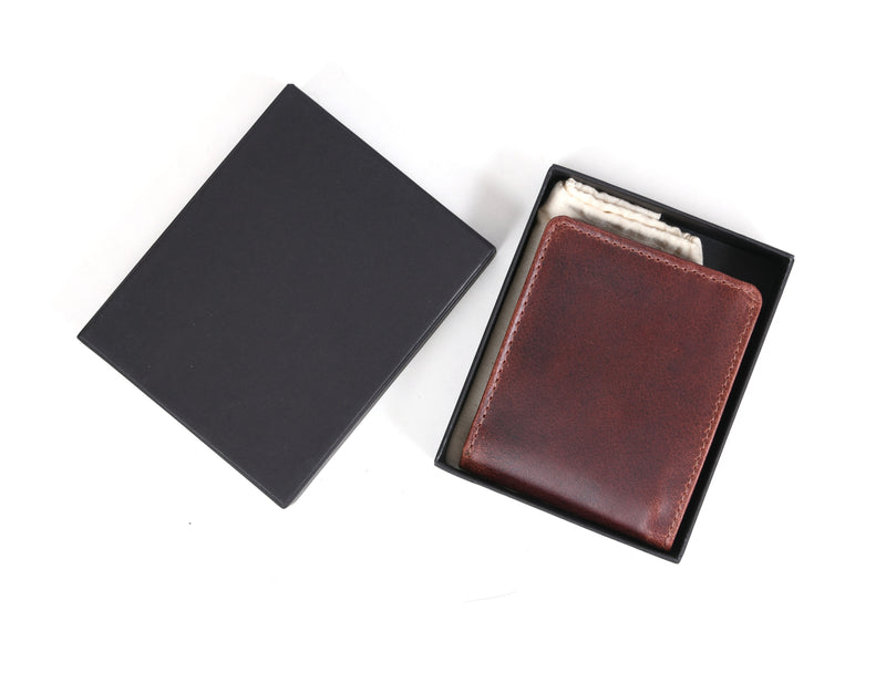 Tolredo Leather Rfid Blocking Mens Wallet - Walnut Brown