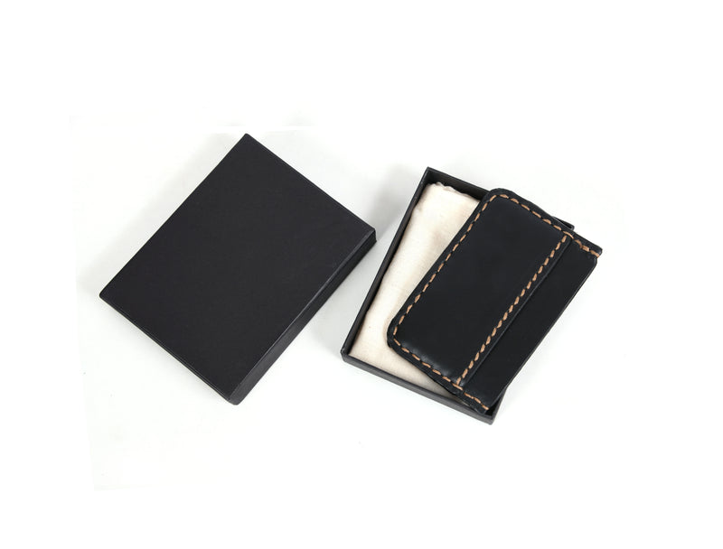Georgia Leather RFID Blocking Pouch Wallet - Raven Black