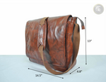Plano Leather Messenger Bag - Brown