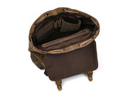 Canada - Flag Patch Tolredo Leather Travel Backpack - Caramel Brown