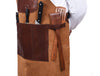 Florence Leather Suede Apron -  Saddle Brown