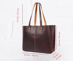 Kingston Leather Tote Bag - Stressed Brown Walnut