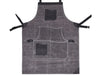 Arucas Leather Canvas Apron - Stress Grey
